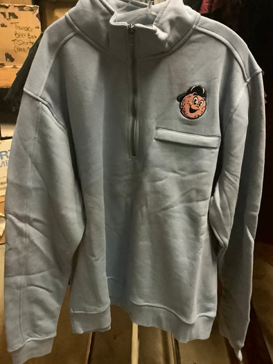 Slice Powder Blue 1/2 Zip Fleece